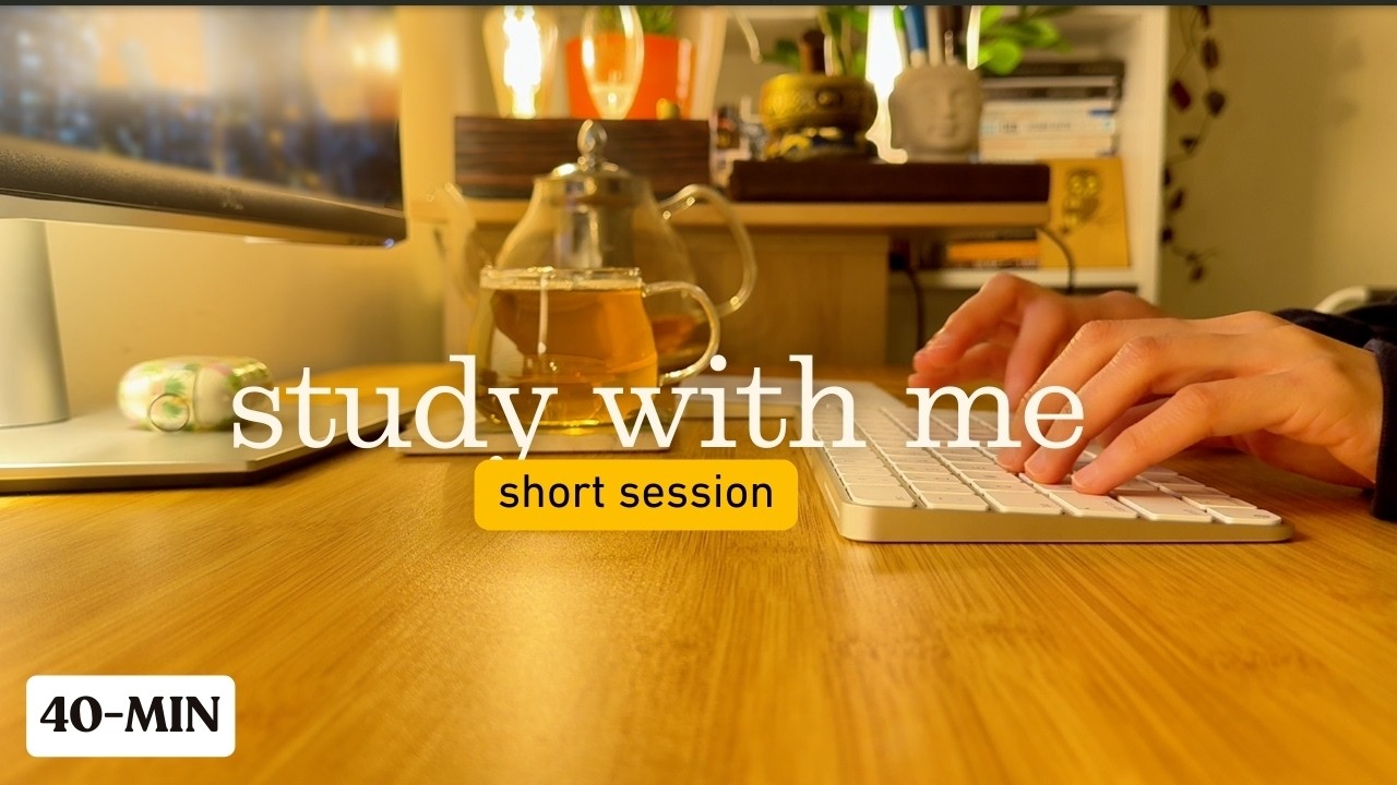 Study With Me | short productive study session to help you get back on track | keyboard asmr