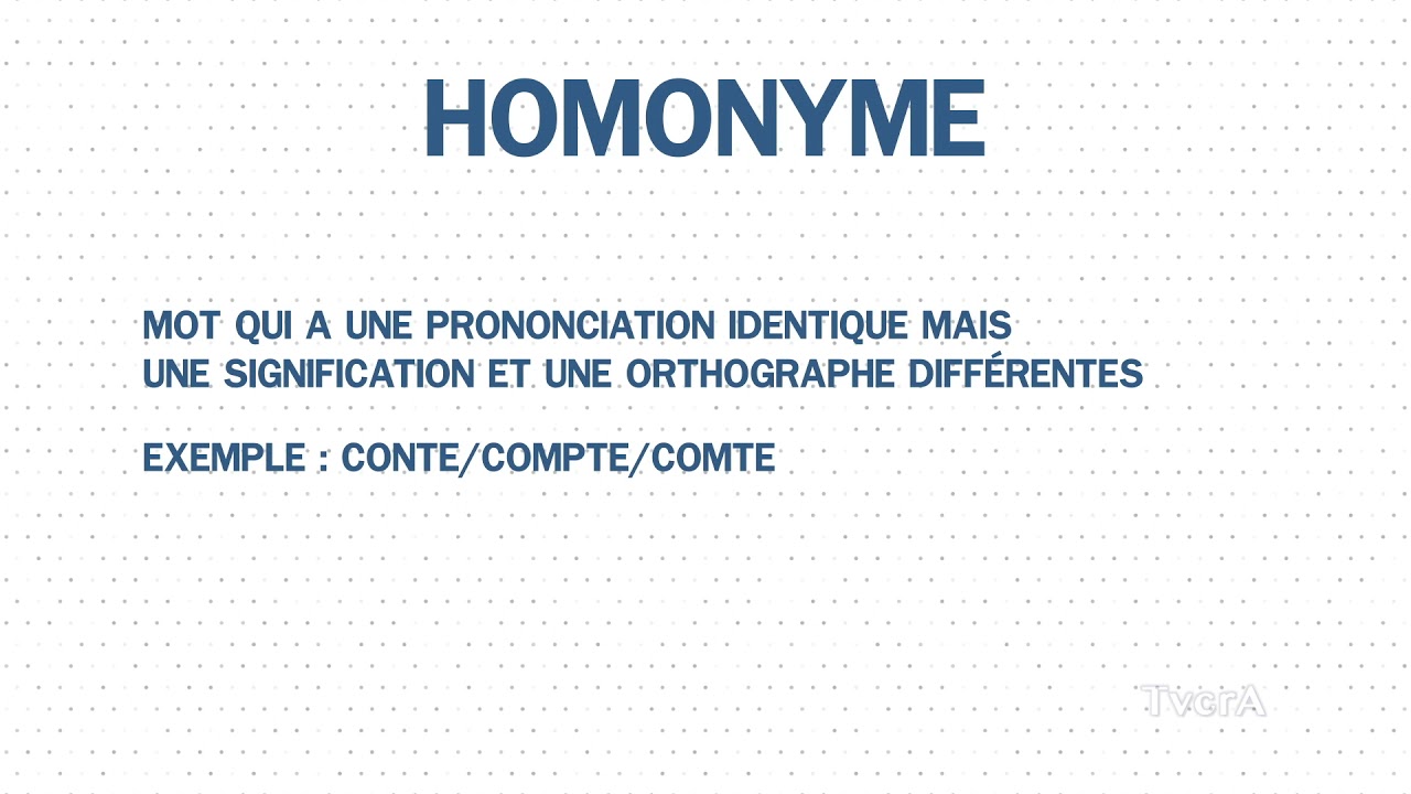 EQM#20 synonyme antonyme paronyme homonyme