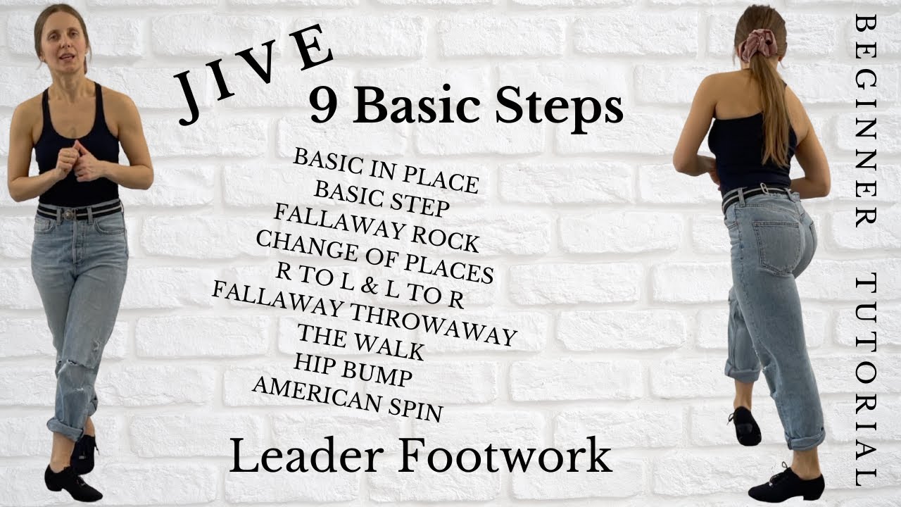 9 Jive Basic Steps every Beginner should Learn | LEADER Steps | Jive Dance Beginner Steps Tutorial