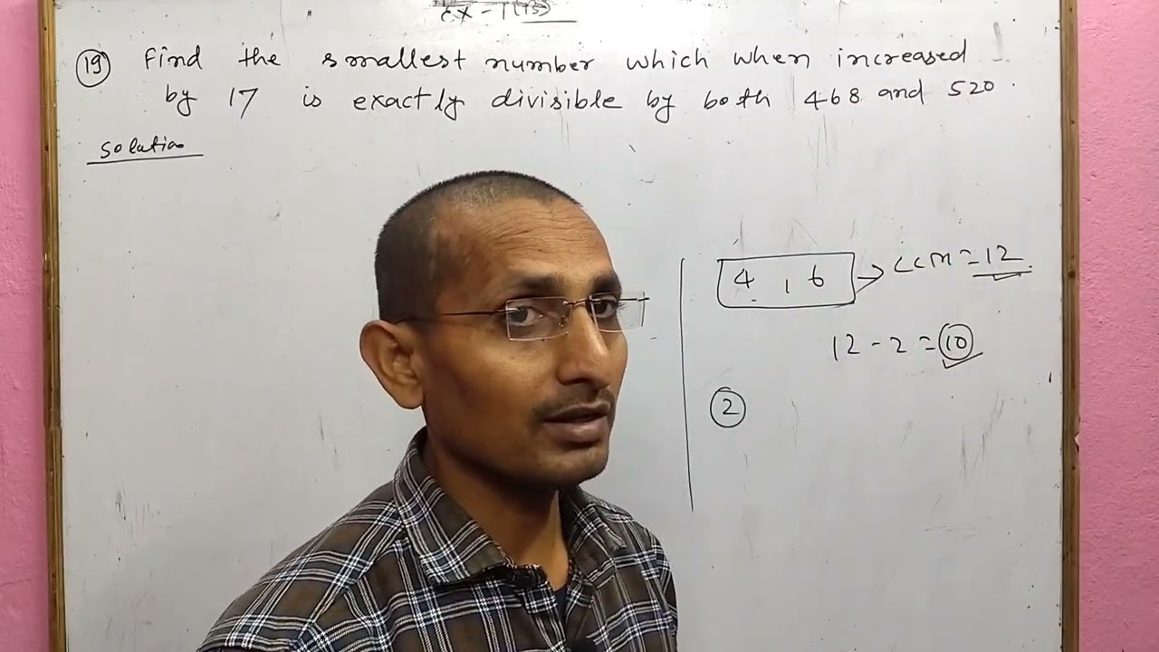 Question no 19 exercise 1B r s agrawal class 10 find the smallest number.......