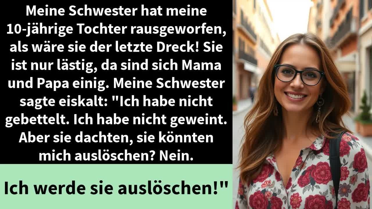 Meine Schwester hat meine 10 jährige Tochter rausgeworfen, als wäre sie der letzte Dreck!
