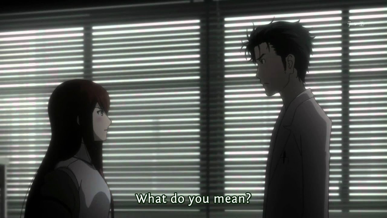 Okabe and Kurisu Emotional Scene