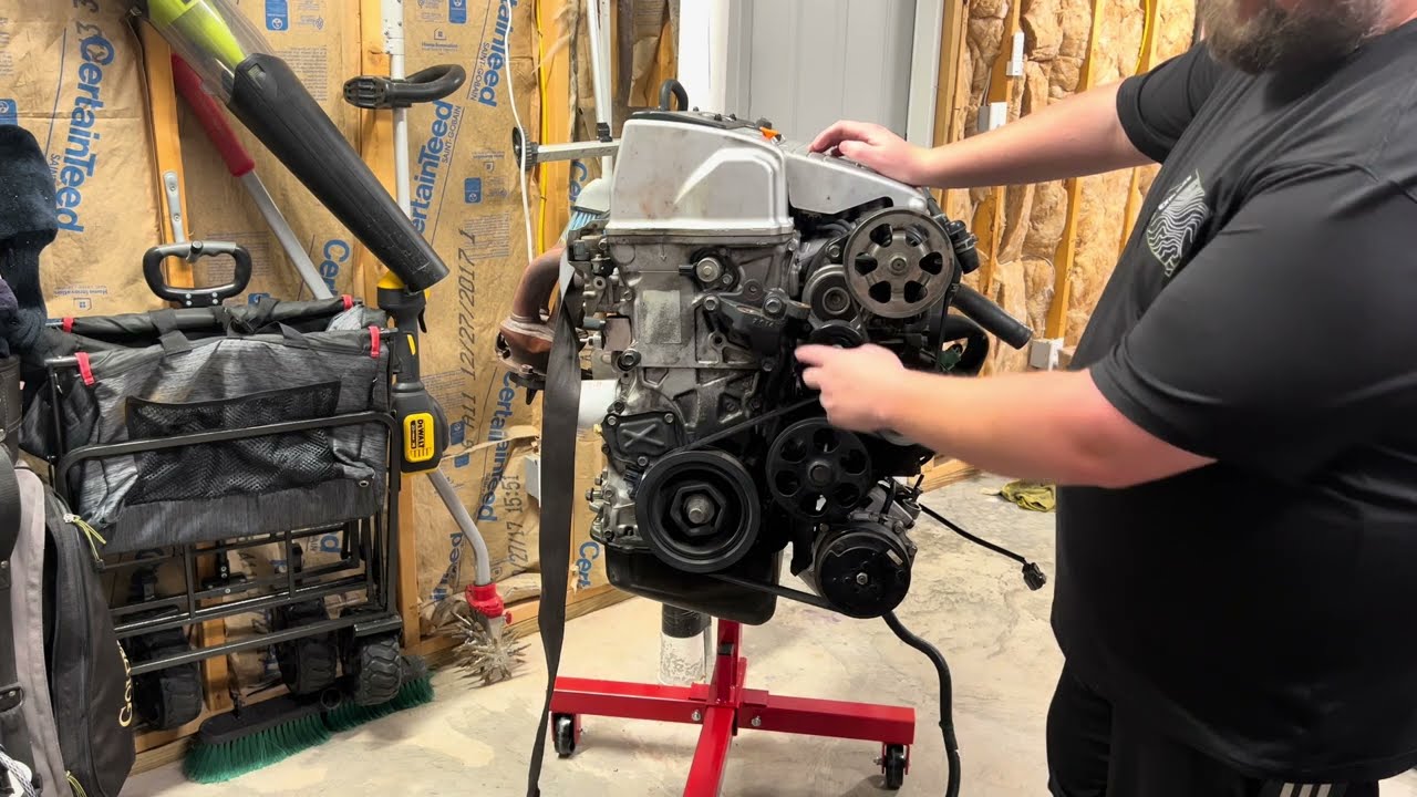 K24 Post Mount, AC/PS Delete, EP3 Pulley, and Belt Install