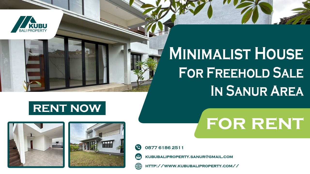 KBP1553 Minimalist House For Freehold Sale In Sanur Area