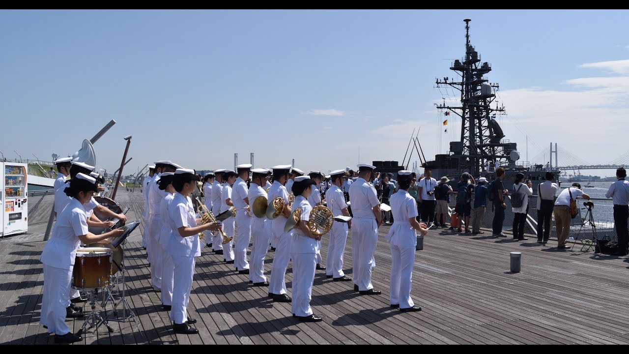 Japanese Navy Band on Yokohama Ōsanbashi Pier