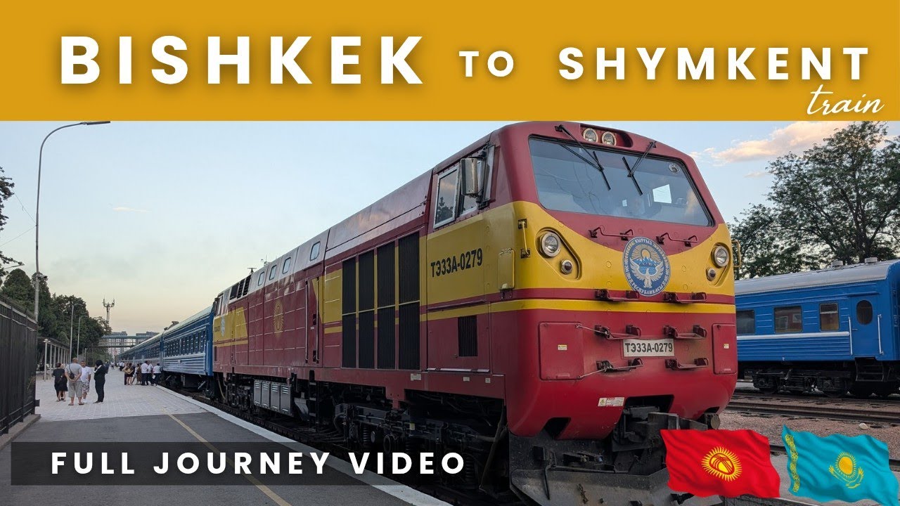 Train Ride From Kyrgyzstan to Kazakhstan Was NOT What I Expected 🇰🇬🚆🇰🇿 #railway #russia 