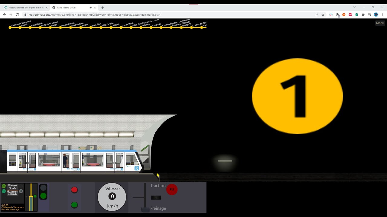 Paris Metro Driver (v2.1)/ Ligne 1/ MP 05/ Livrée IDFM [ Non Commenté ]