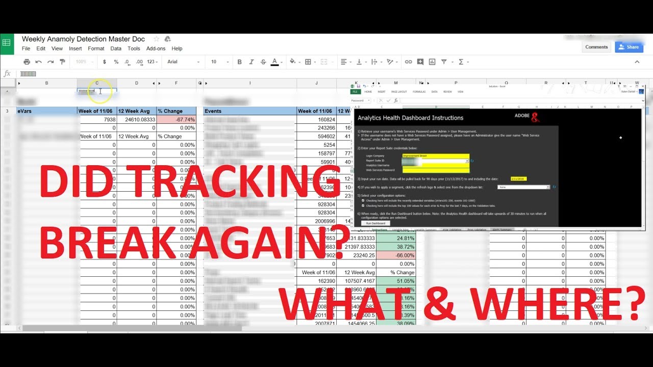 Automated Adobe Analytics Health Dashboard in Google Sheets - Data & Tag Management