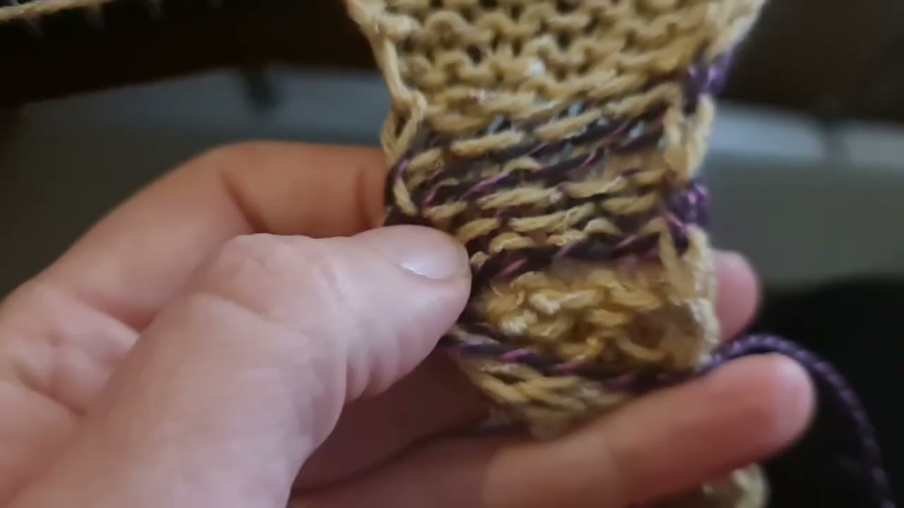 How to Machine knit Slip or Skip stitch with Brother chunky KH230 knitting machine