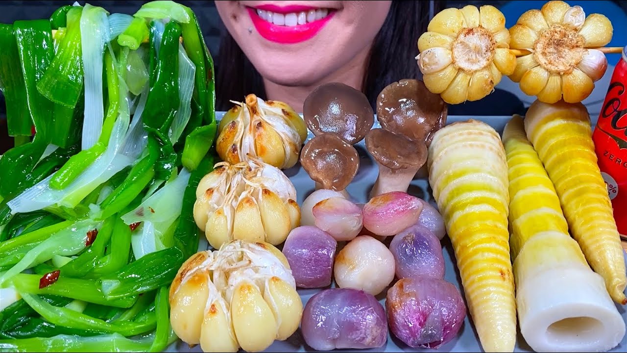 ASMR ROASTED VEGGIE PLATTER *MAKAN SAYURAN PANGGANG भुनी हुए सब्जियां MUKBANG MASSIVE Eating Sounds