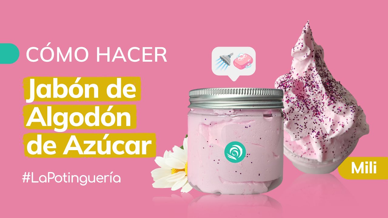 Cómo hacer Jabón de Algodón de Azúcar 🍭🧼 | Con Miel y Lactato de Sodio 🍯 Jabonarium #LaPotinguería