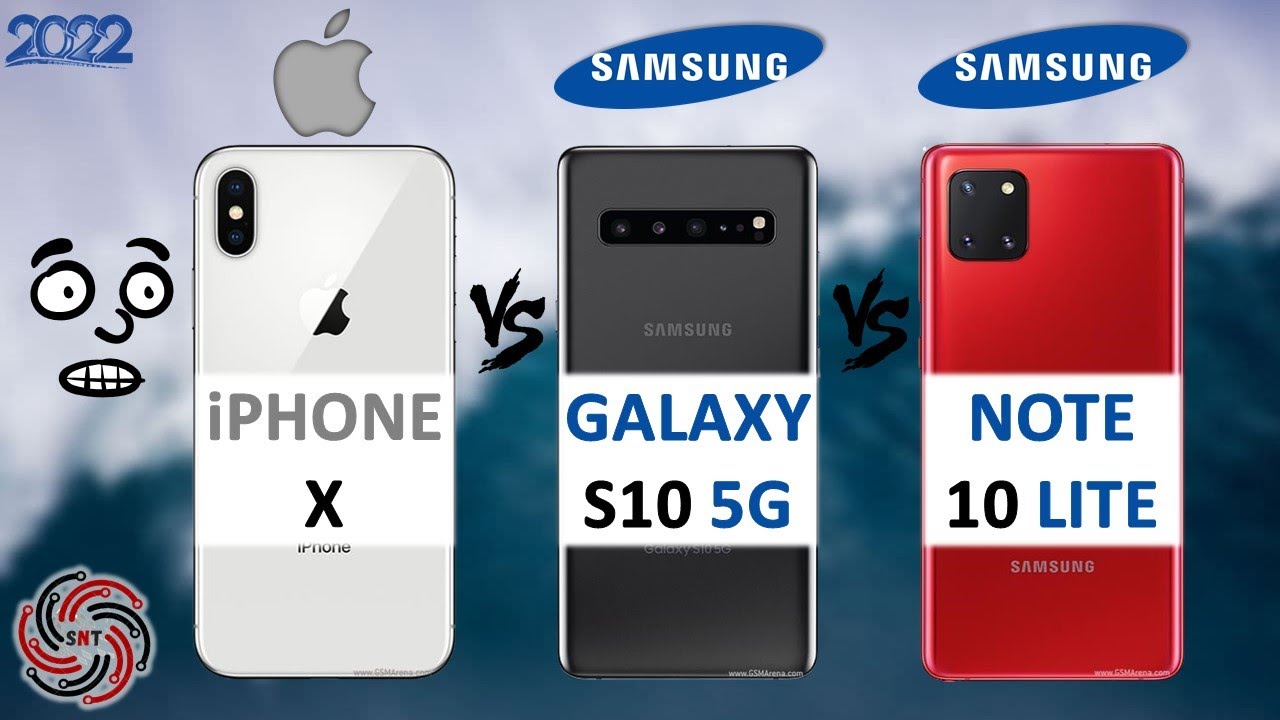 iPHONE X VS SAMSUNG S10 5G VS NOTE 10 LITE