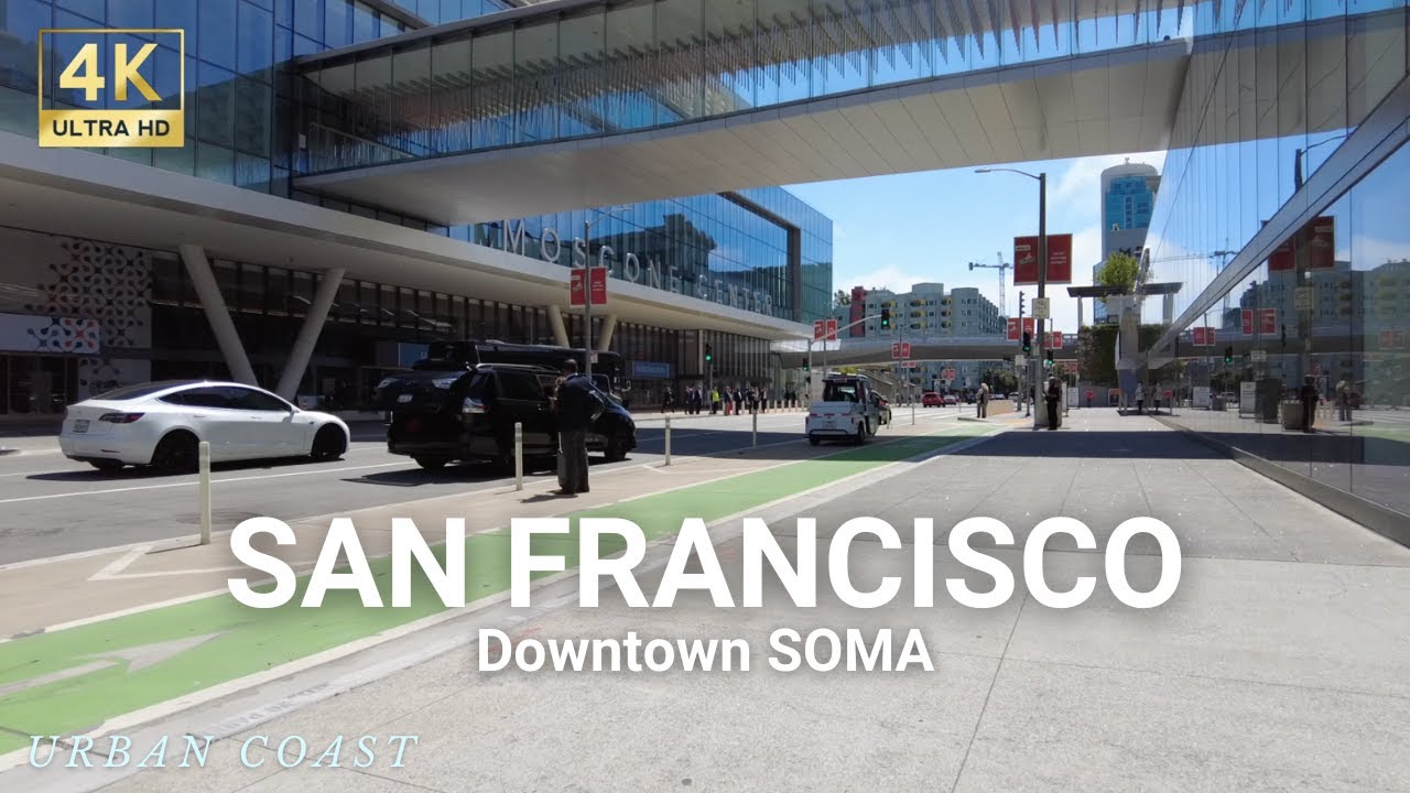 Downtown San Francisco Walking Tour - Yerba Buena Center & Moscone Center 4K