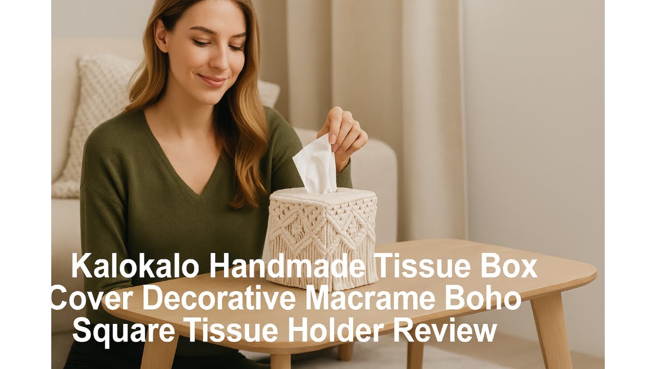 🧺 KaloKalo Handmade Tissue Box Cover Decorative Macrame Boho Square Tissue Holder Review 🎍