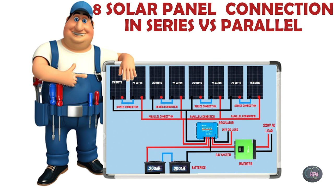 8 solar panels connection in series vs parallel/solar panel connection