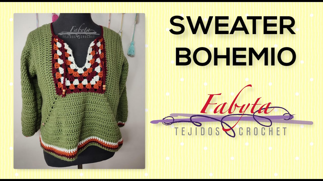 Sweater Bohemio en crochet