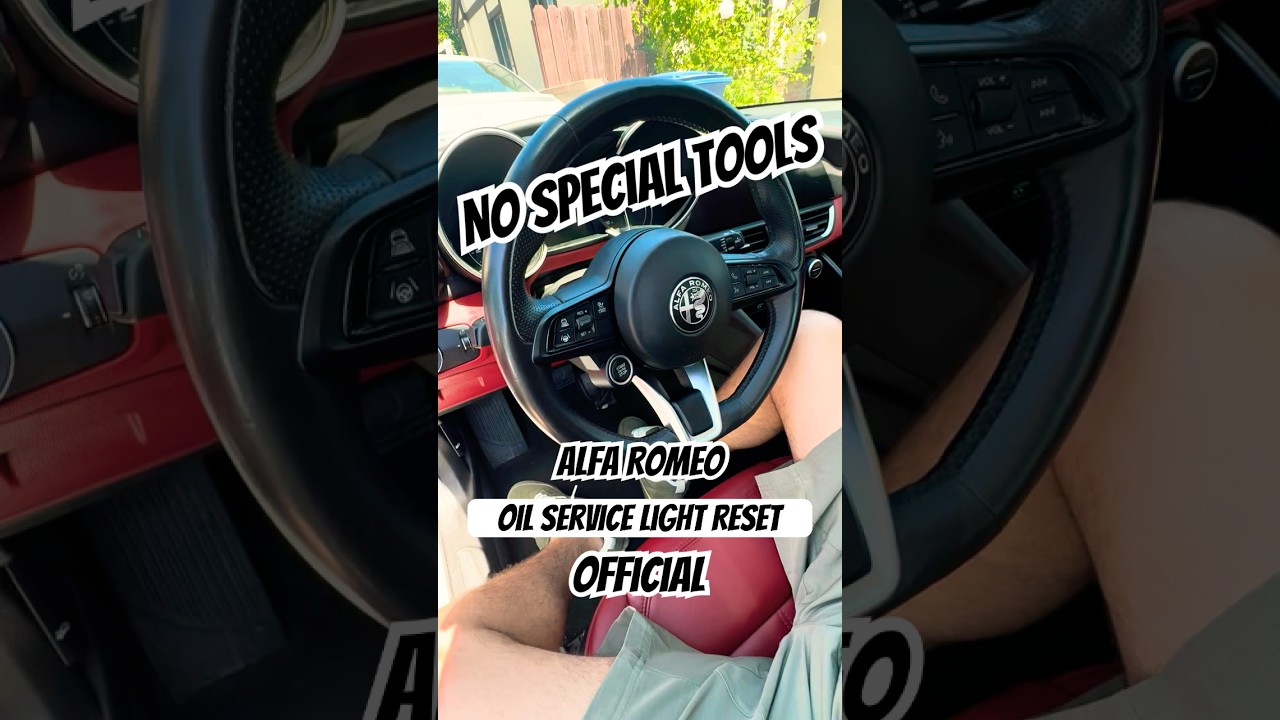 Official Alfa Romeo Oil Service Light Reset Tutorial DIY Giulia Guilia Stelvio 2020 2021 +