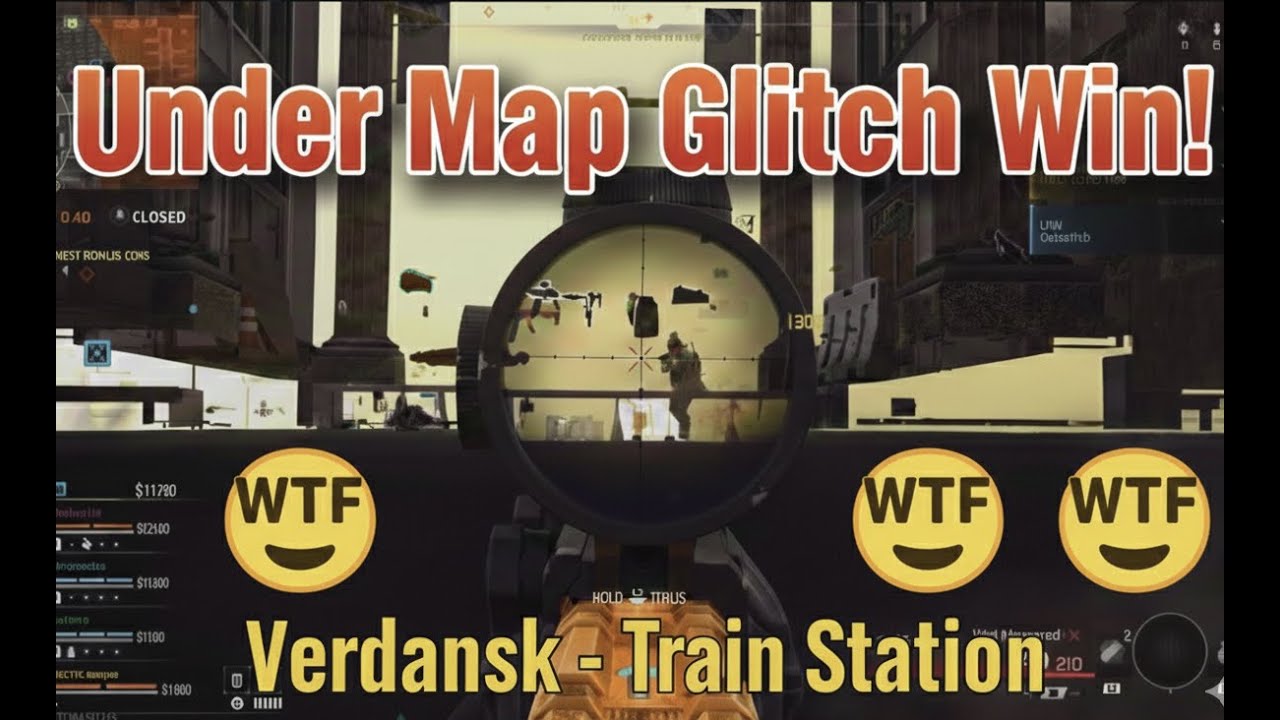 💀️‍🔥Verdansk UNDER MAP GLITCH WIN! @ Train Station! #cod #glitch #warzone #b07 #verdansk #callofduty