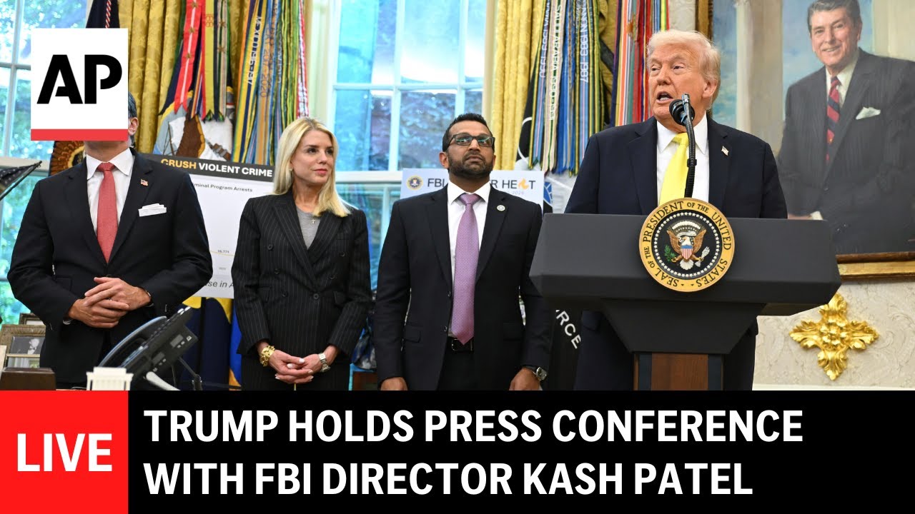 LIVE: Trump holds press conference with FBI Director Kash Patel