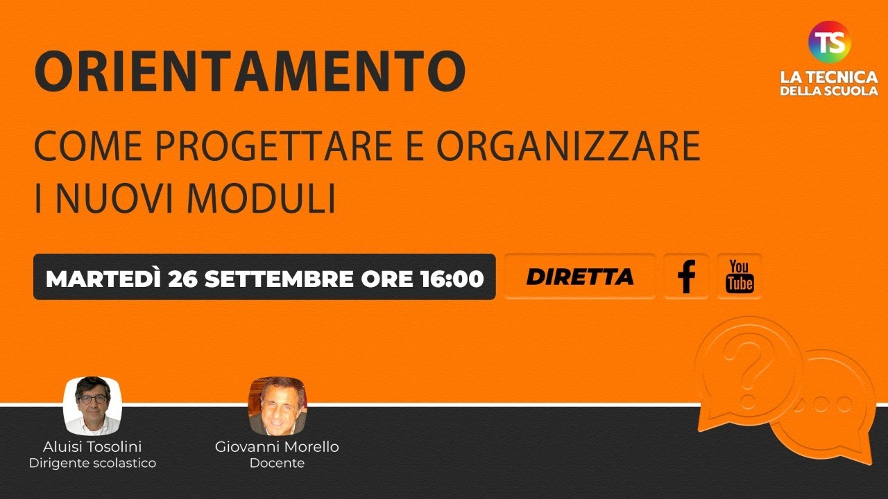 Orientamento: come progettare e organizzare i nuovi moduli