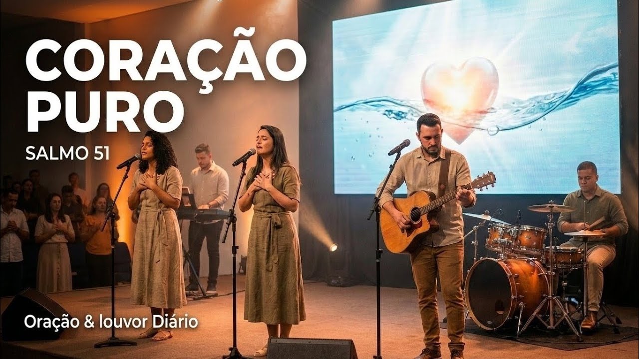 🎵 Coração Puro (Salmo 51) ❤️🙏 | Hino de Arrependimento | Oração & louvor Diário