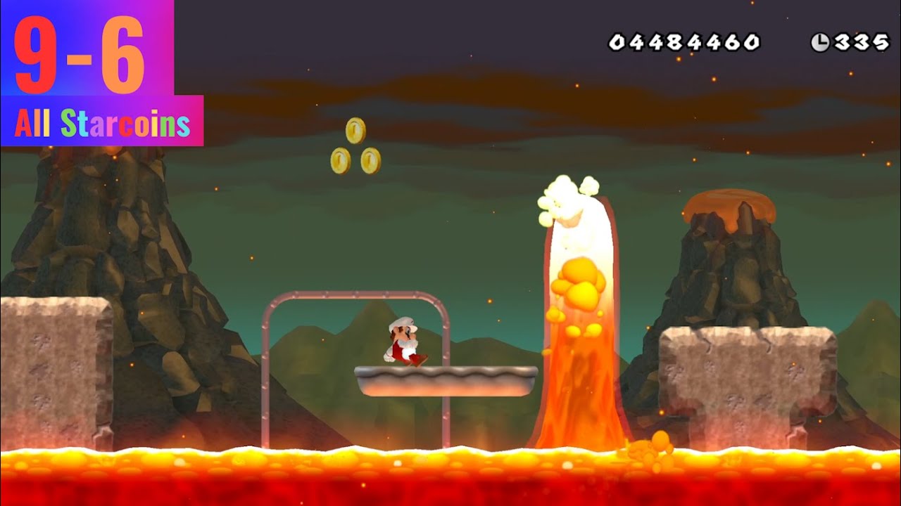 New Super Mario Bros Wii 9-6 (All Star Coins) 100% Walkthrough