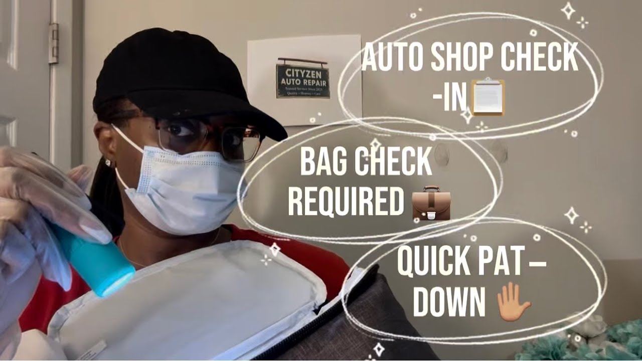 ASMR: Auto Shop Check‑In ✨ Bag Check + Pat‑Down