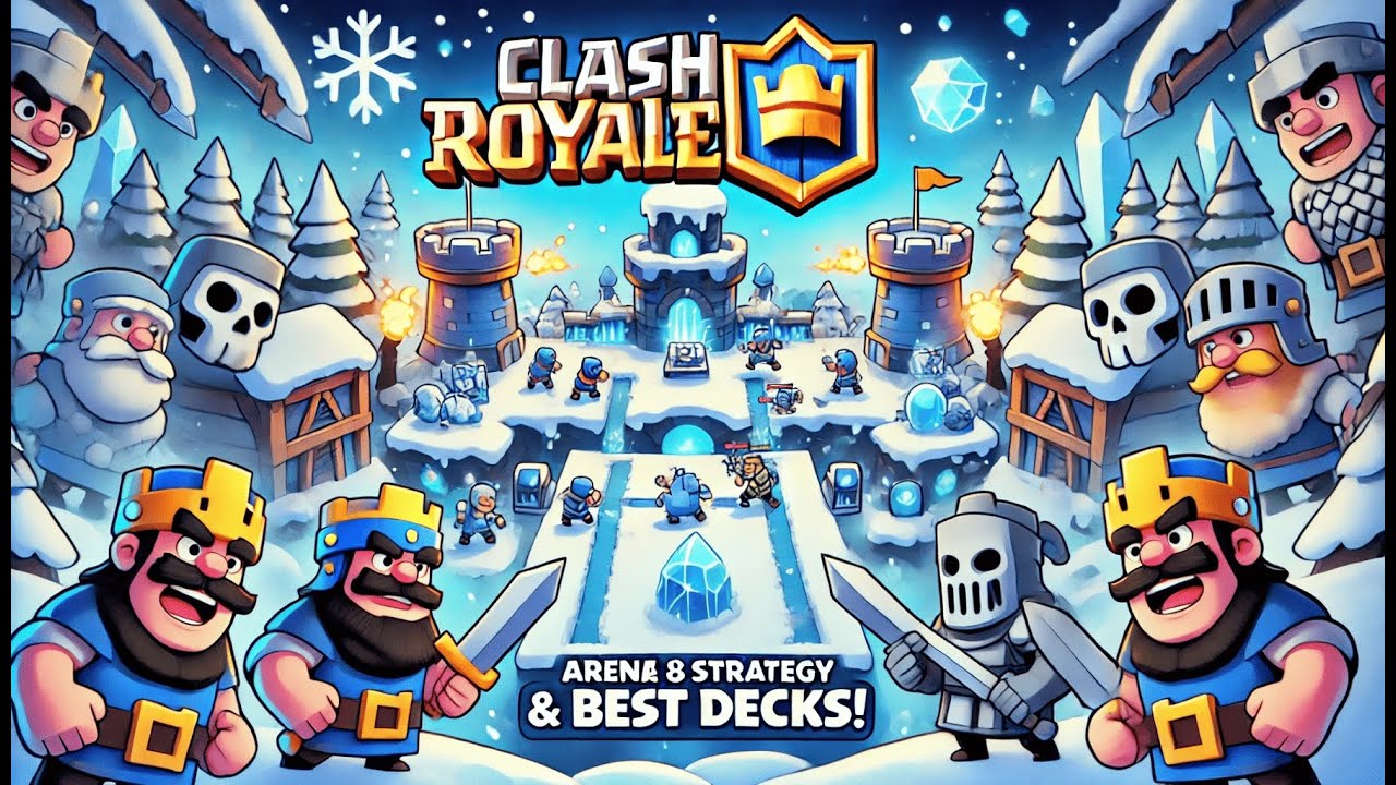 Best Arena 8 Decks in Clash Royale ❄️ Battles, Pro Tips & Top Cards Guide!