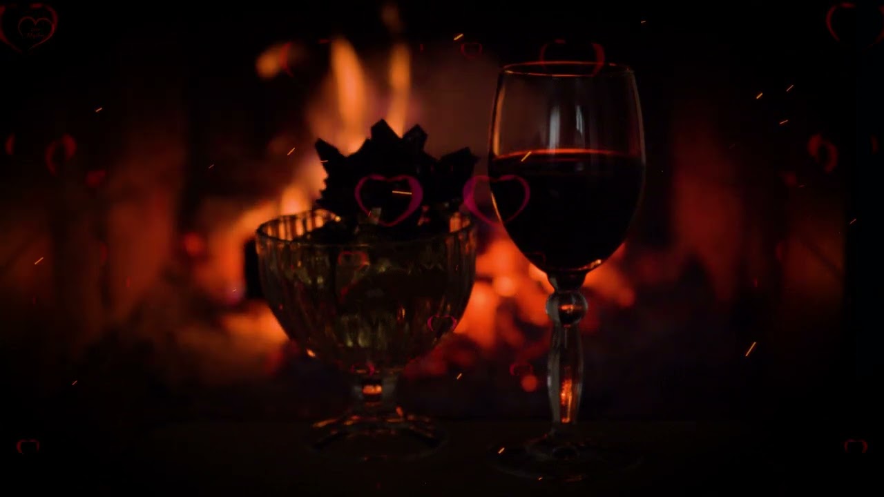 Romantic Music for Love Night❤️Crackling Fireplace & Love Making Music 3 Hours, Wine and Chill Music