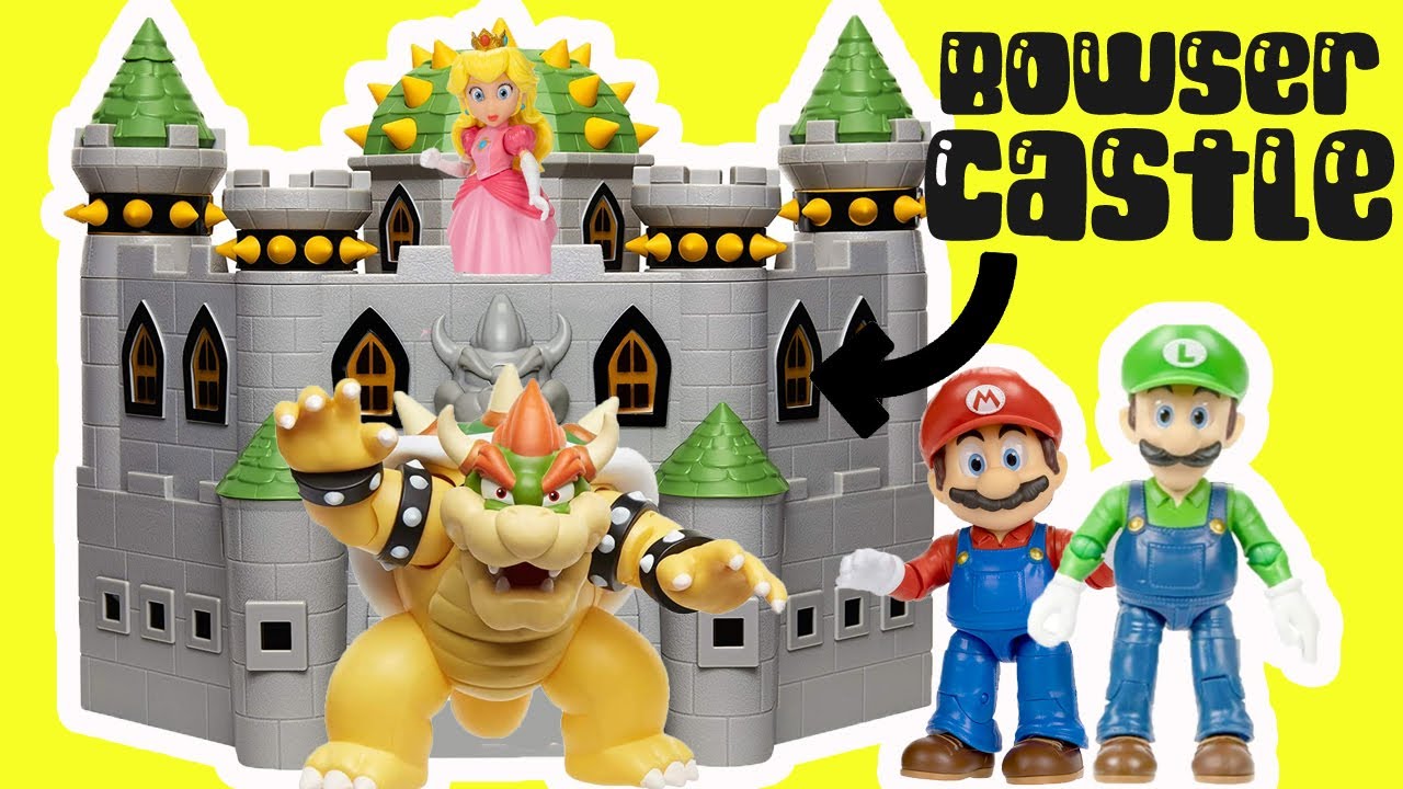 The Super Mario Bros Movie Mario Build Bowser's Castle with Princess Peach