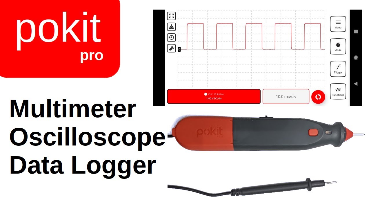 Pokit pro - multimeter, oscilloscope and data logger for Android and Apple mobile phones