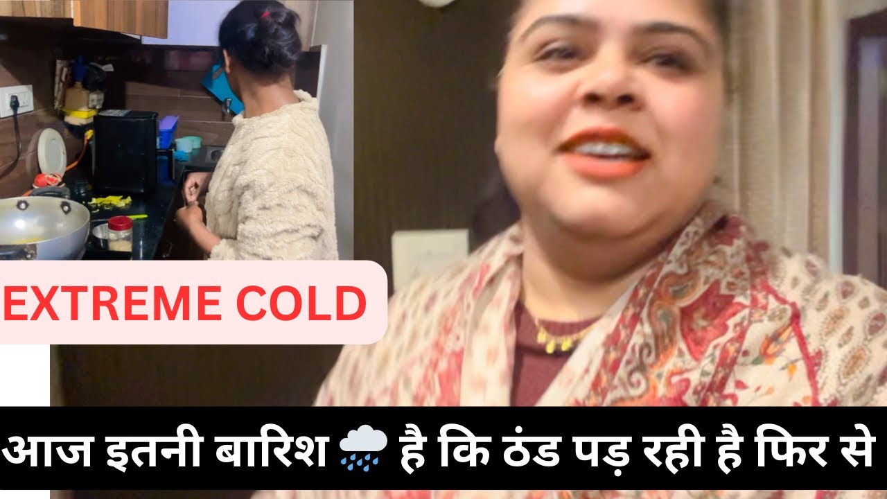 Delhi Mein Zordaar Baarish | Thand Aur Badh Gayi | Winter Vlog #vlog #rain #winter #winterspecial 