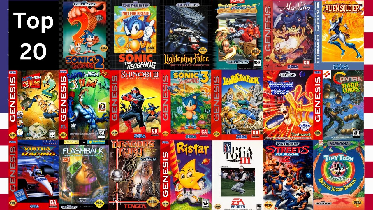 𝙏𝙊𝙋 𝟐𝟎 SEGA Genesis (Mega Drive) games as voted by Moby Games