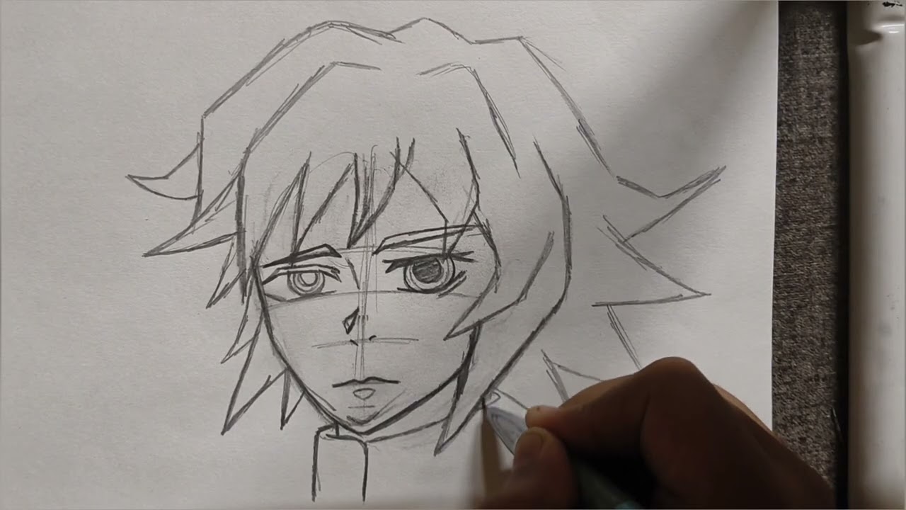 How to draw giyu tomiyoka from demon slayer step by step 
