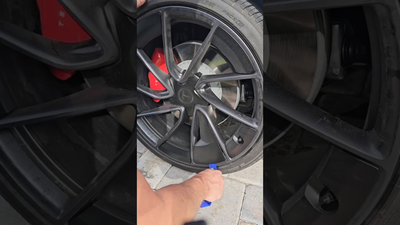 Removing Tesla Model 3 Aero covers