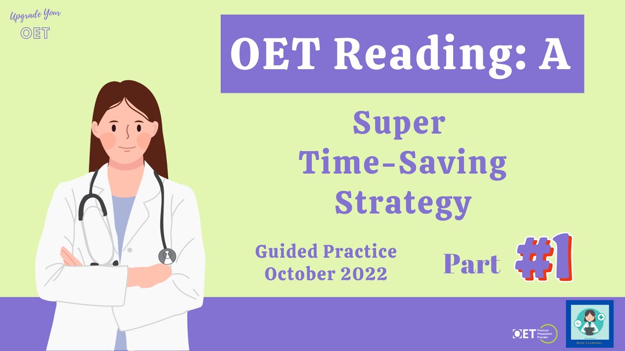 Time Saving Strategy for OET Part A Reading: Guided Practice