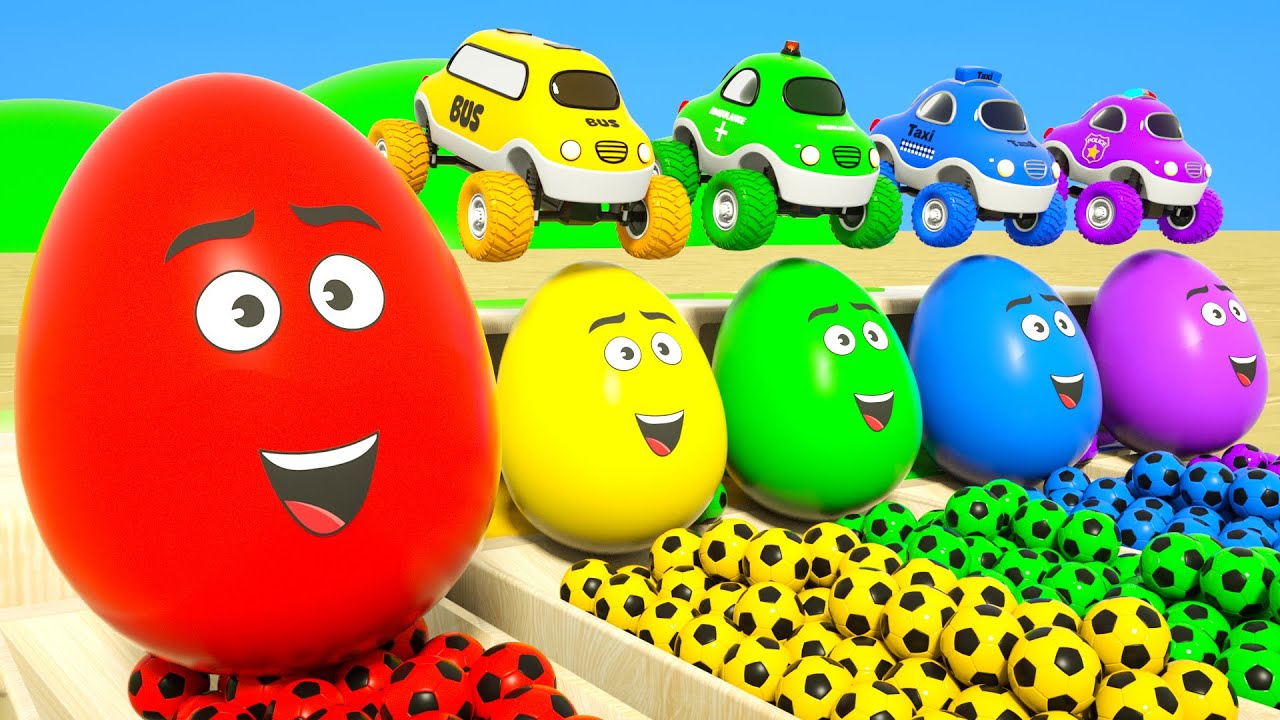 DuZoo Explores Colorful Surprise Eggs | Baby Shark song + More | Kids Songs
