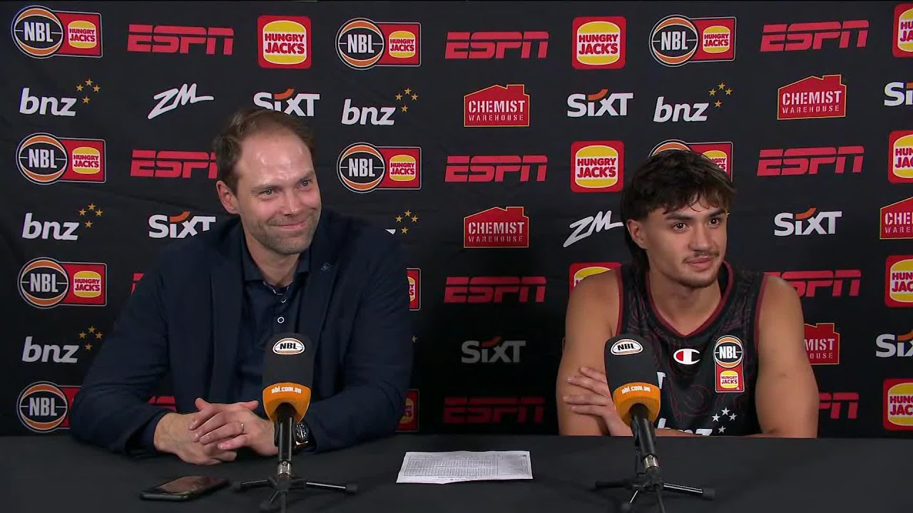 Petteri Koponen and Tukaha Cooper press conference vs Cairns Taipans - Round 22, NBL26