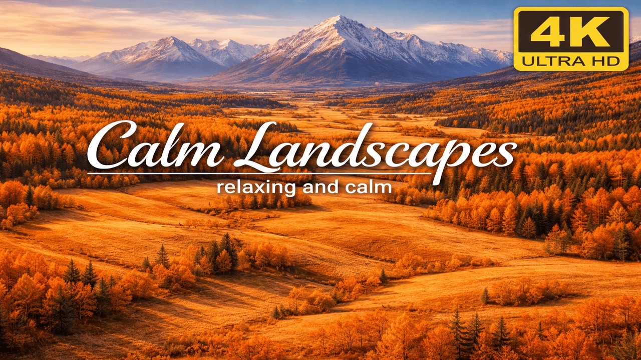 Calm Landscape & Village Views in 4K | Relaxing Nature Film for Sleep & Background