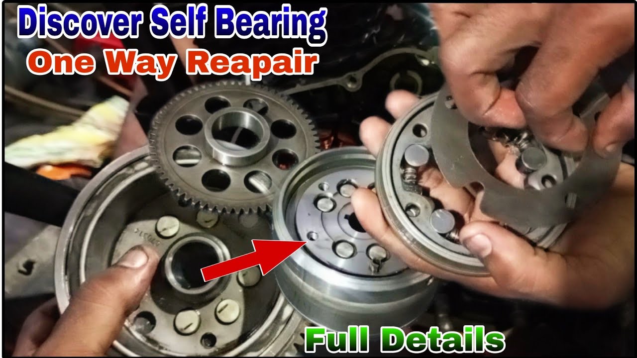 Self bearing fitting Bajaj discover | One way clutch fitting bajaj discover