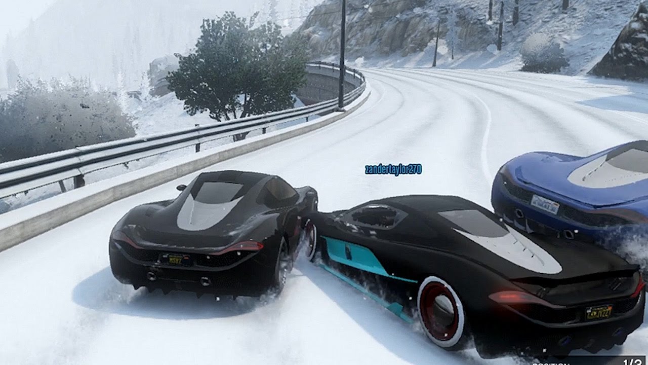 GTA 5 ONLINE: Bong Haul Race - Snow Win