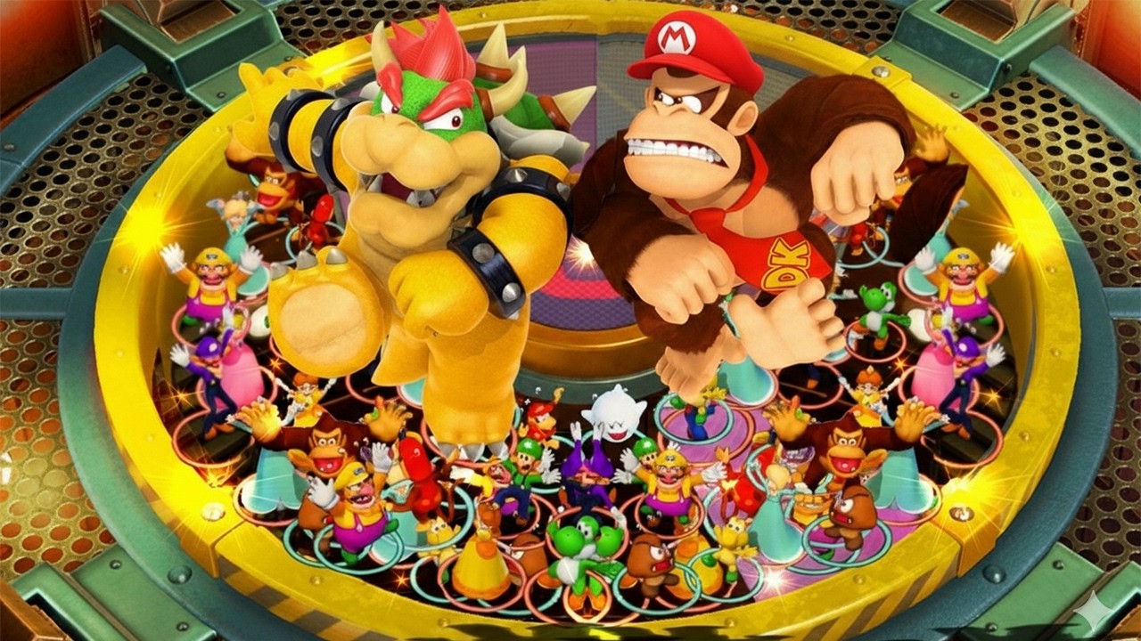 Super Mario Party Beauties vs Monsters – Bowser and Daisy vs Donkey Kong and Rosalina