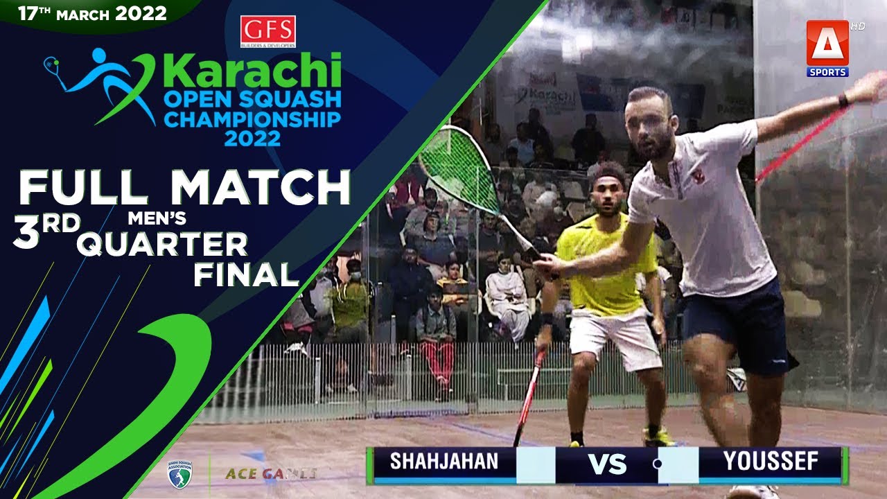 SHAHJAHAN Vs YOUSSEF | Men's Quarter Final | GFS Karachi Open Squash Championship 2022 #ASports