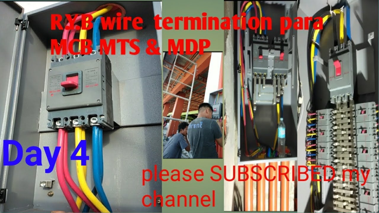 R.Y.B wire termination para sa MCB MTS & MDP