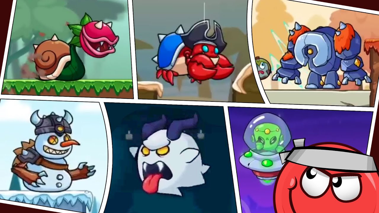 BOSSES BOLITA PRO 5 😎 😱 | ALL BOSSES RED BALL V 🥵 🥶