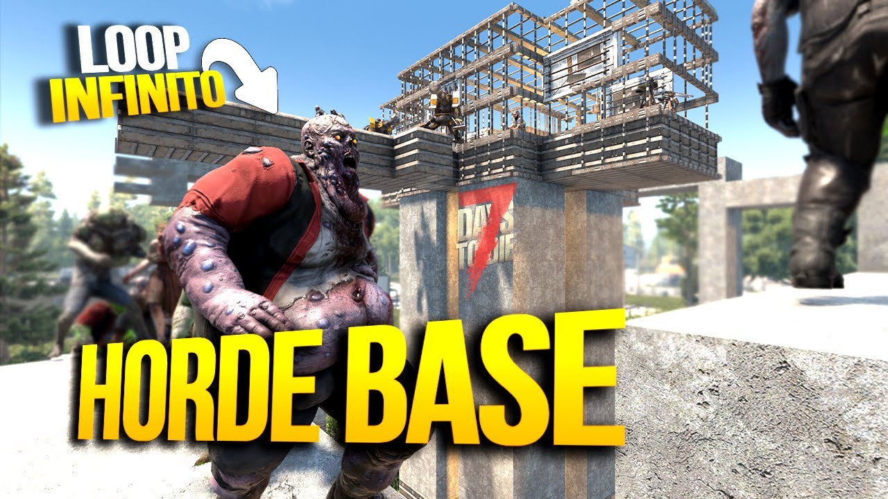 Como construir uma BASE AFK para LUA DE SANGUE no 7 Days to Die