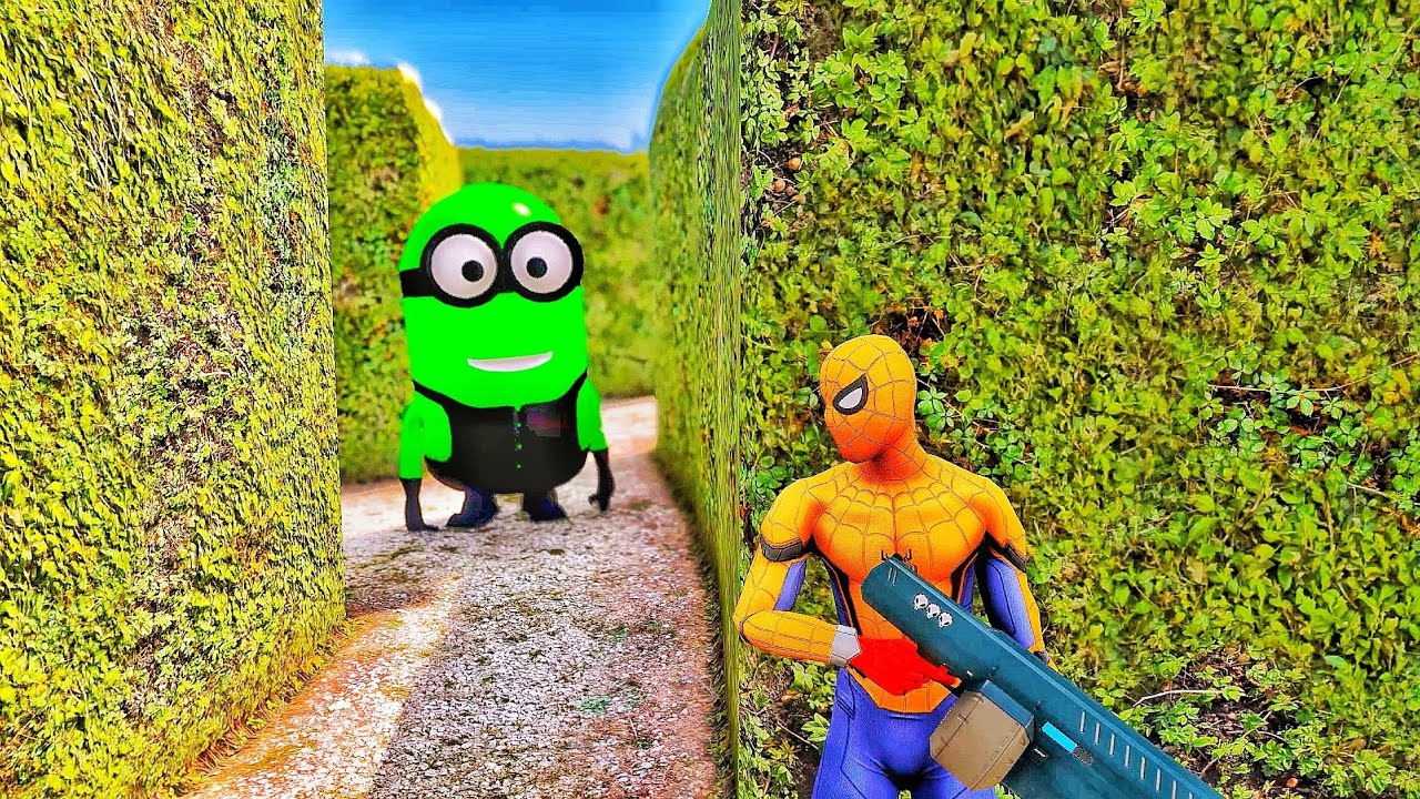 GTA 5 Epic Ragdolls RED SPIDERMAN VS RED MINION VS GREEN MINION (Euphoria Physics & Funny Fails)#02