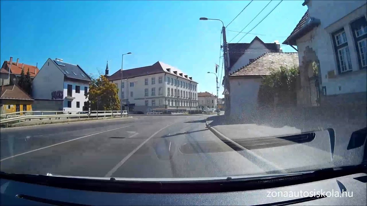 Zóna Autósiskola Miskolc - vizsgaútvonal: Miskolc Pláza - Vologda városrész - Ady-híd