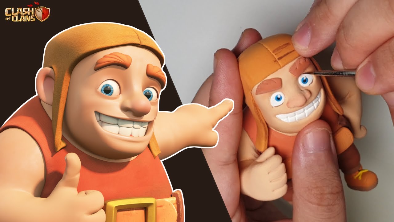 Making  Builder clay (Clash of Clans COC) - clay Art