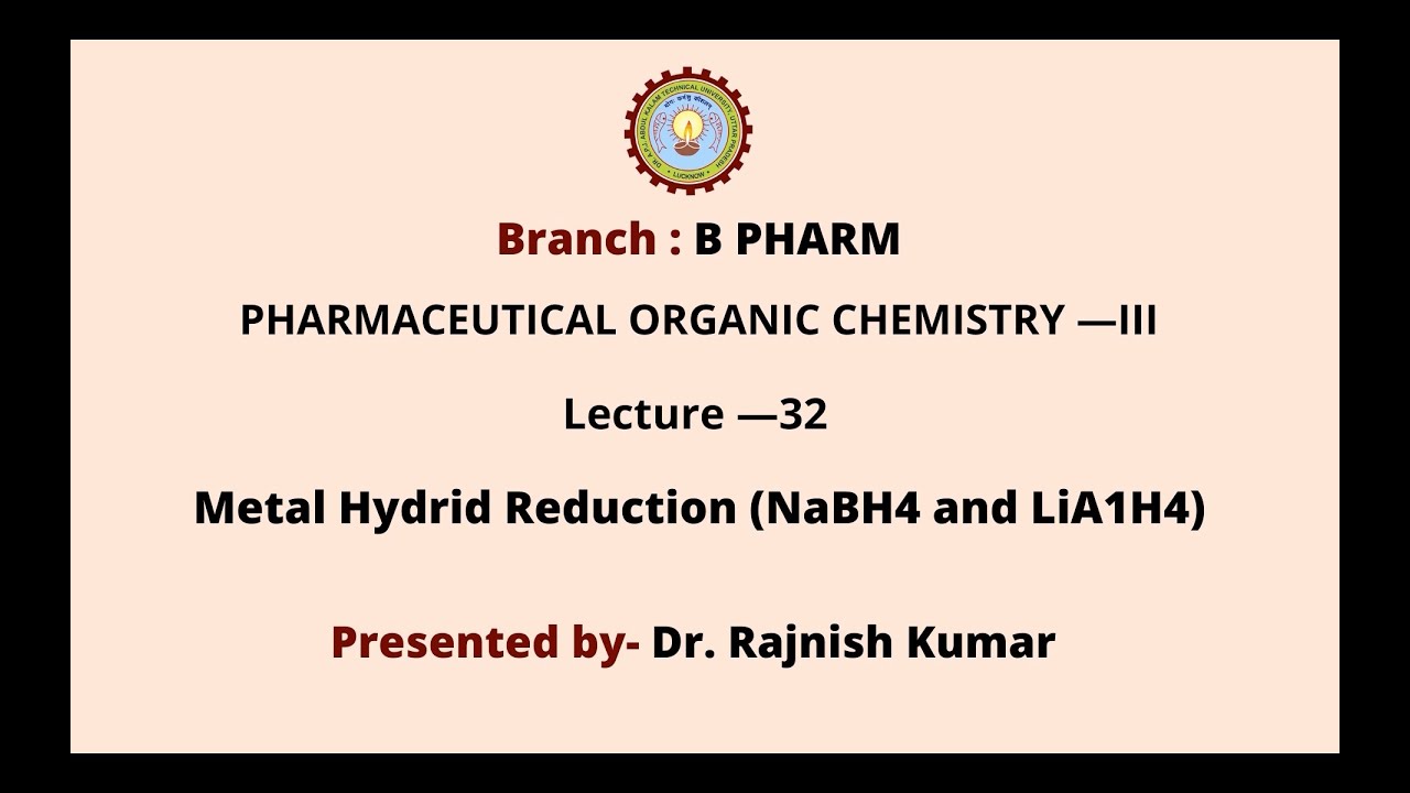 Pharmaceutical Organic Chemistry III | AKTU Digital Education